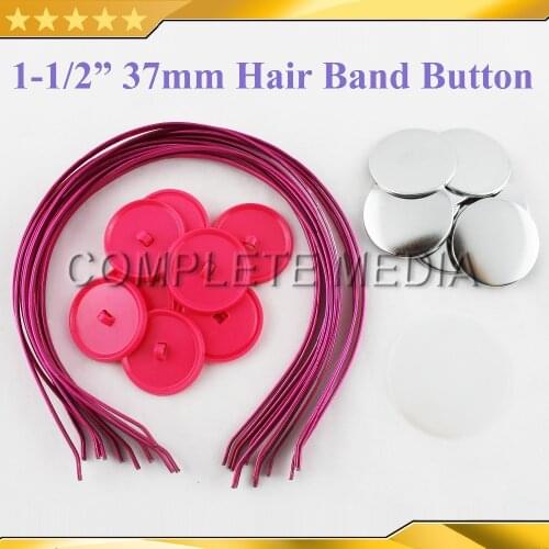 1-1/2" 37mm 100 Sets Hair Band Button Supplies Parts Materials for NEW Professional Badge Button Maker