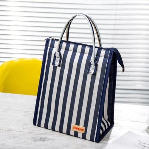 Fashion Waterproof Canvas Lunch Bags For Women Kids Men Cooler Lunch Box Bag Tote High Quality Portable Insulation Package Food
