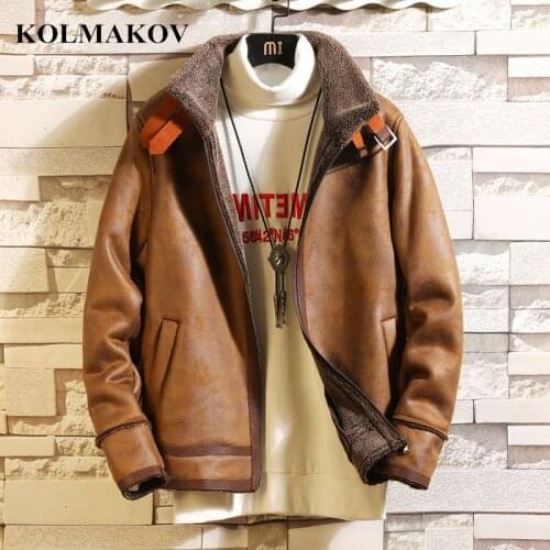 KOLMAKOV Mens Clothing New Spring Mens Jackets with Fleece Liner Luxury Good Quality Moto Biker Jacket Homme M-5XL Warm Outwear