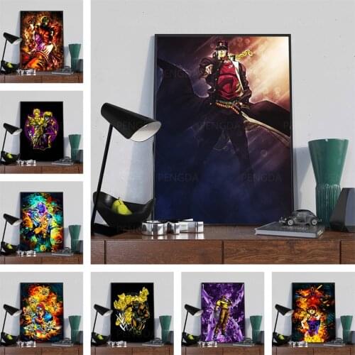 Canvas JOJO Pictures Home Decoration Paintings Japanese Anime Wall Art Hd Prints Modern Poster Modular for Bedside Background
