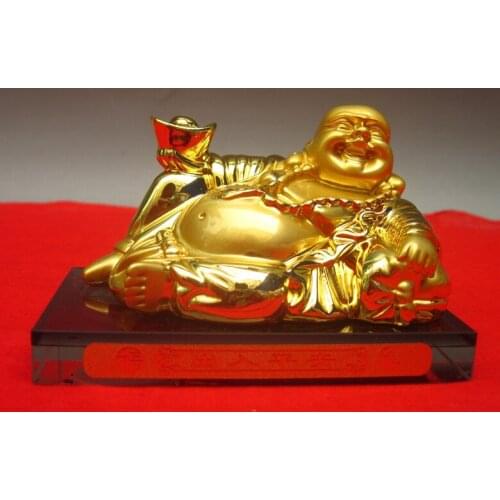 Wholesale bronze factory Copper crafts Auspicious alloy buddha car perfume seat crystal perfume bottle jushi car decoration car