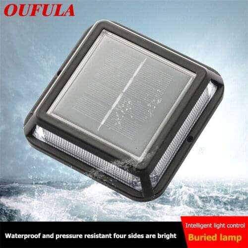 OUFULA Solar Underground Lights Outdoor Waterproof IP65 Garden LED Home Stairs Steps Balcony Floor Foot Wall Decoration Street L