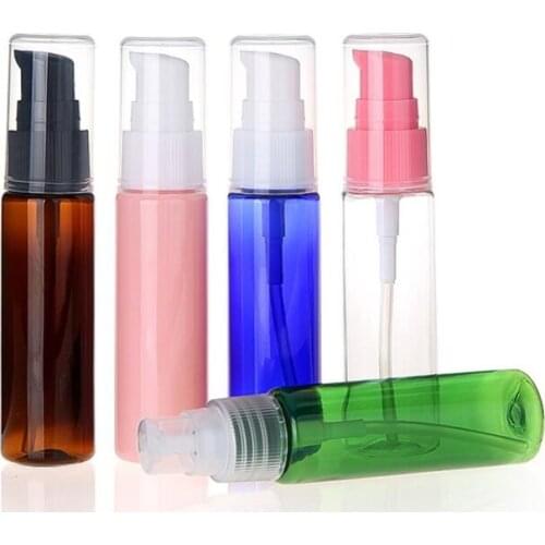 30ml PET Plastic Lotion Bottle Make Up Containers 100pcs/lot Travel Empty Powder Pump Cosmetics Refillable Bottles