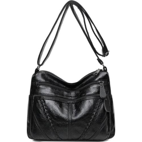 Casual Large Capacity Messenger Bag Crossbody Bag Women Soft Leather Shoulder Bag Ladies Cross Body Bags Women High Quality