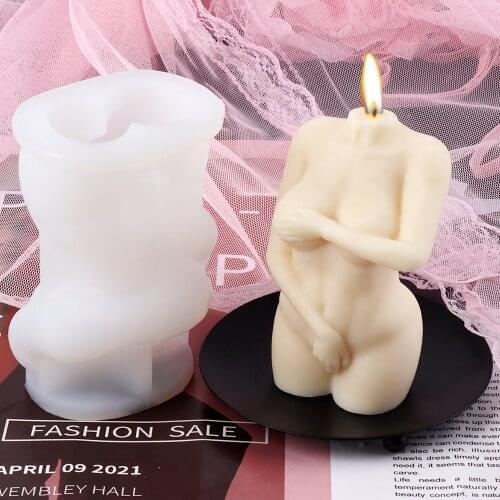 Plump female 3D body art candle silicone mold DIY craft resin wax mold aroma candle model manufacturing