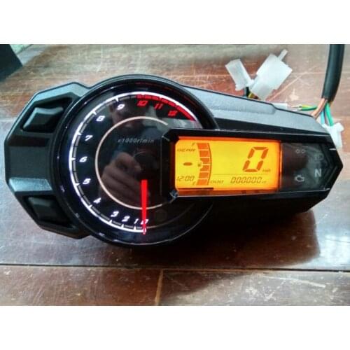 SAMDO 199 Km/h Universal 6 Gear LCD Digital Odometer Motorcycle Speedometer Tachometer Gauge 13000 RPM