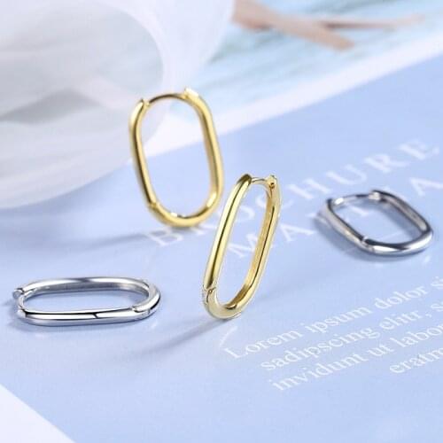 Prevent Allergy stainless steel Earrings for Women Vintage Geometric Ellipse Handmade Earrings Party Accessories Jewelry Gift