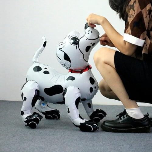 1pc Navidad 4D Dog Rabbit Foil Balloons Assemble Walking Animal Toys New Year Birthday Party Decorations Kids Toys Air Globos