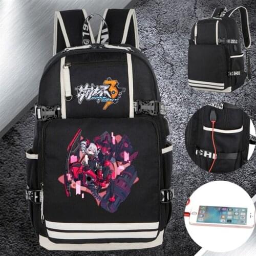 Game Honkai Impact 3 Schoolbag Boys Girls College Style Yae Sakura Cartoon Backpack Large Anime Bookbag Oxford Women Travel bag