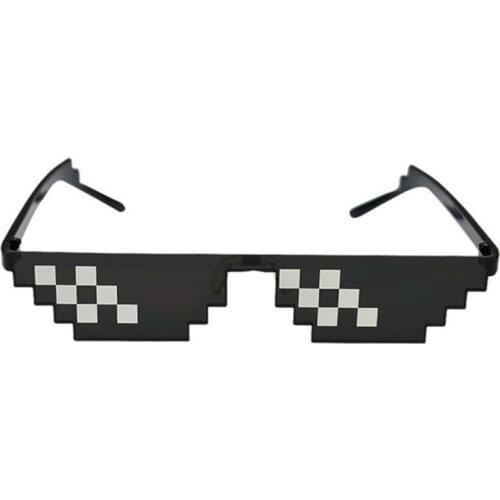 8 Bit Thug Life Sunglasses Pixelated Men Women Brand Party Eyeglasses Mosaic UV400 Vintage Eyewear Unisex Gift Toy Glasses