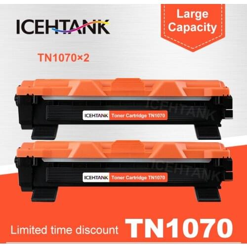 ICEHTANK 2PCS Compatible toner cartridge TN 1070 tn1070 for Brother HL-1110 1111 1112 1210 MFC-1810 1815 1816 DCP-1510 Printer