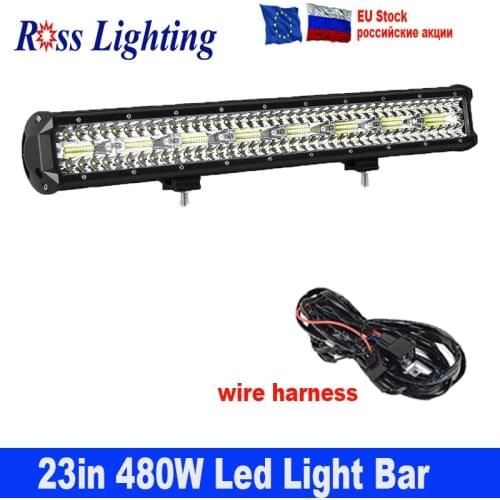 Led Light Bar 23inch 480W Led Work Light Combo beams Drirving Light for Car Tractor Boat OffRoad 4x4 Truck SUV ATV 12V 24V