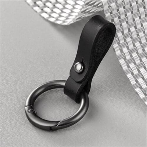 Genuine Leather Universal Short Rope Lanyard for Car Keychain Mobile Phone Straps Keycord Accessories Work Card Holder Key Ring