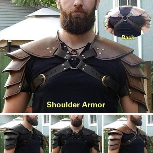 Medieval Vintage Shoulder Armor Gladiator Samurai Battle Knight Pauldrons Viking Warrior Cosplay Costume