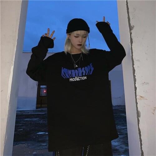 Female Korean Harajuku Lazy Letter Printed Loose T-shirt Womens T-shirts Tops Japanese Kawaii Ladies Ulzzang Clothes For Women