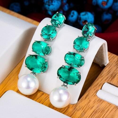 GODKI Luxury Noble Crystal Pearl Dragon head Dangle Earrings for Women Bridal Wedding Engagement Earrings Fine Jewelry 2021 New