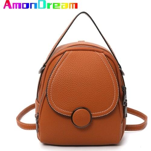Mini Women Backpack New Designer Fashion Teenager Handbag Multi-Function Small Female Bagpack Lady Shoulder Messenger Bookbag