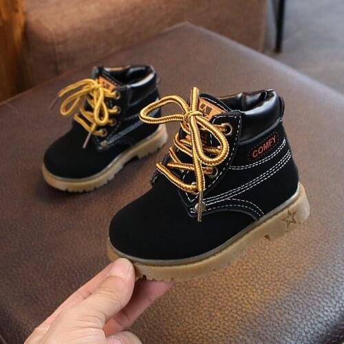 2021 Winter Childrens Girls Boys Plush Martin Boots Casual Warm Ankle Shoes Kids Fashion Sneakers Baby Toddler Snow Boots