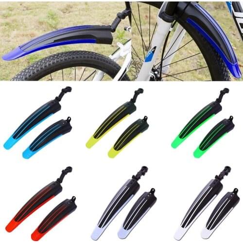 1 Pair Stylish MTB Bicycle Front Rear Mudguard Mountain Bike Plastic Fenders Set Bike Front Rear Mudguard Fender Mudguard Fender