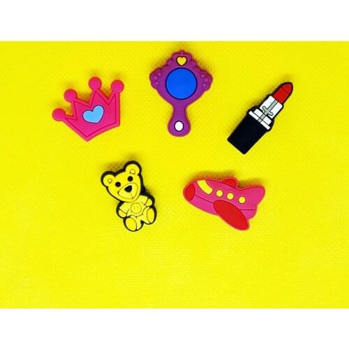 1pcs cute toy style PVC Shoe Charms crocs for girls