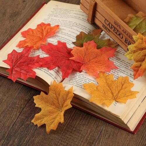 10Pcs/12Pcs Home Decor Artificial Maple Leaves Assorted Mixed Fall Colored Artificial Maple Leaves for Weddings and Decorating