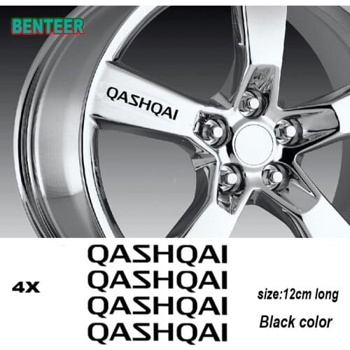 4pcs Reflective Car wheel sticker For Nissan Qashqai J10 J11 Car Styling