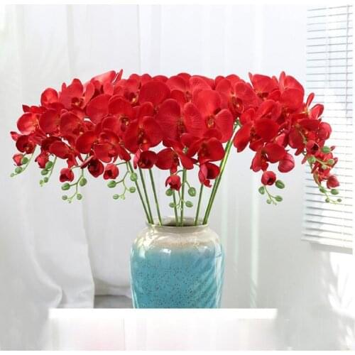 8 heads 10 pcs butterfly orchid artificial Moth orchid Silk flower phalaenopsis orchids artificial flowers wedding flower