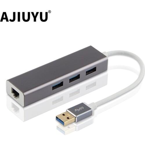AJIUYU USB HUB USB 3.0 To Gigabit Ethernet Adapter RJ45 Dock Multi Port For PC Computer Laptop Accessories usb3.0 Hub