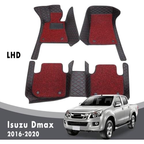 Car Floor Mats For Isuzu Dmax D-max 2020 2019 2018 2017 2016 Carpets Luxury Double Layer Wire Loop Auto Custom Protector Covers