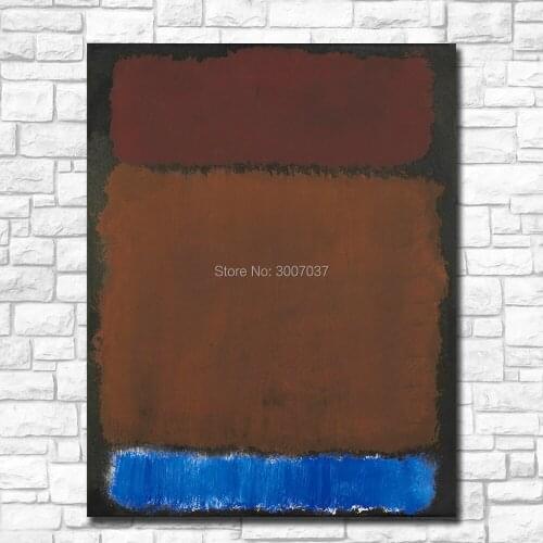 Large Size Mark Rothko wine rust blue on black Painting Canvas Painting for Home Decor Hand Painted Oil Painting Ship by DHL