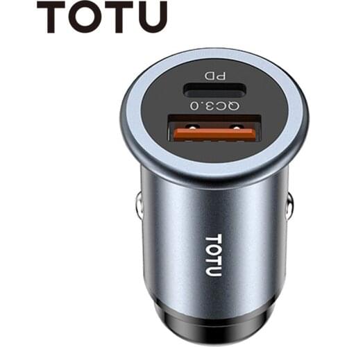 TOTU PD+QC Quick Charging Car Charger for Samsung Sony HTC Motorola Xiaomi Phone Charging In Car