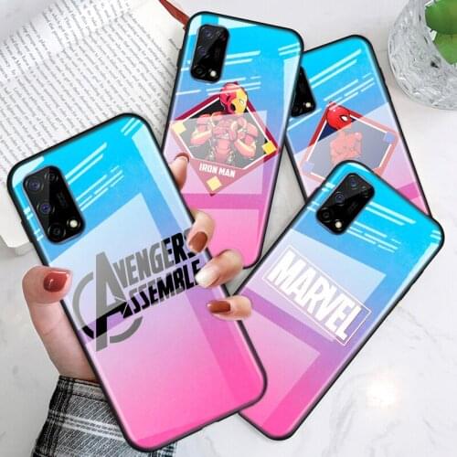 Tempered Glass Cover Avengers superhero For OPPO A9 2020 A52 Find X2 Lite Realme 7 7i 6 5 Pro C3 XT Phone Case
