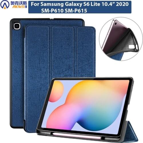 Pencil Case for Samsung Galaxy Tab S6 Lite 10.4 SM P610 SM P615 Pencil Holder Case Cover Soft TPU Protective Shell /skin