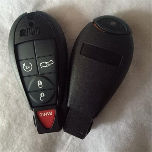 DAKATU With LOGO 4+1 5 Button Remote Smart Key Shell For Chrysler Jeep Dodge Grand Journey Replacement Remote car key case