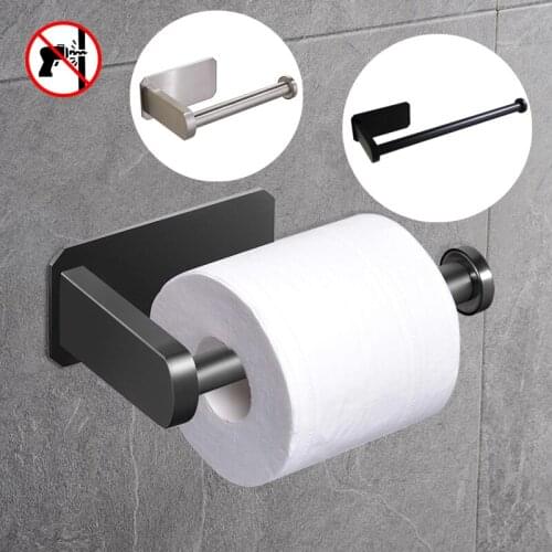 Stainless Steel Toilet Paper Roll Holder Kitchen Wall Towel Storage Rack Bathroom Tissue Hanger