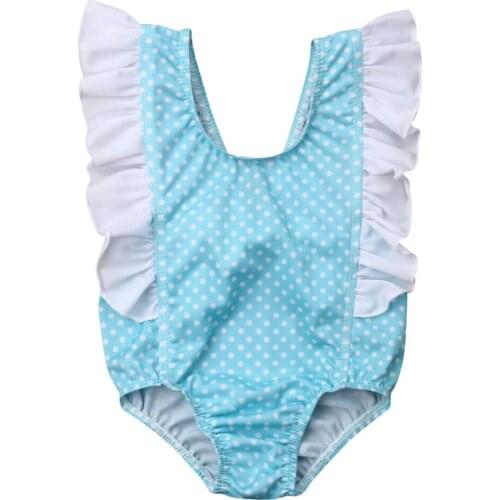 Kids Baby Girl Swimwear Bow Romper Swimsuit Outfit Bathing Clothes One-Piece Set