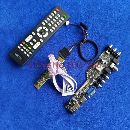 For N101L6-L0A/L0B/L0C/L0D 1024*600 VGA USB AV TV 3663 universal LVDS 40-Pin panel DVB digital LCD Controller board DIY Kit