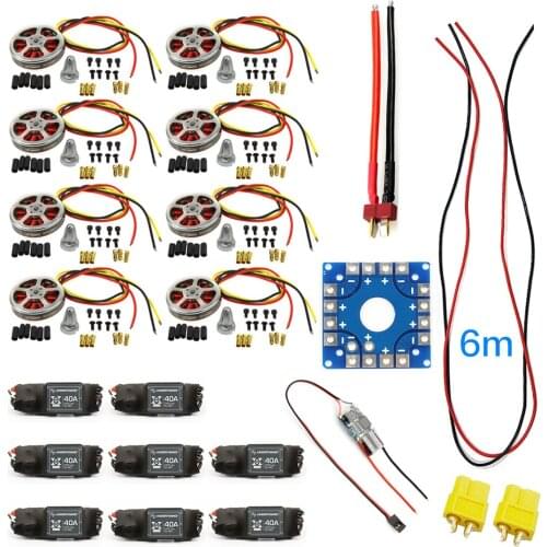 F04997-F JMT Assembled Kit : 40A ESC Controller 350KV Motor Connection Board Wire for 8-axle Drone Multi Rotor Hexacopter
