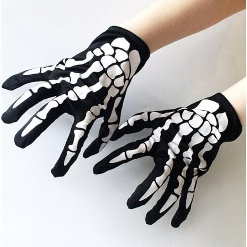 Hollowen Demon Scary Cosplay Skull Claw Gloves Spoof Personality Drama Show Performance Props Skeleton Hand Gloves