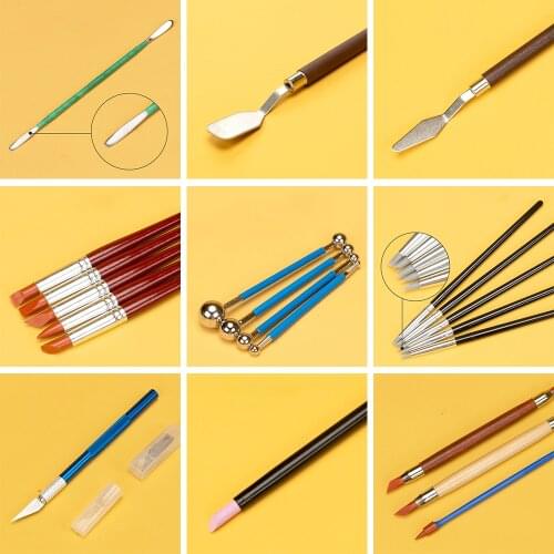 DIY Handmade Playdough Sculpture Tool Toy Kid Professional Modeling Clay Slime Plasticine Tools Supplies Toy For Clay Carving