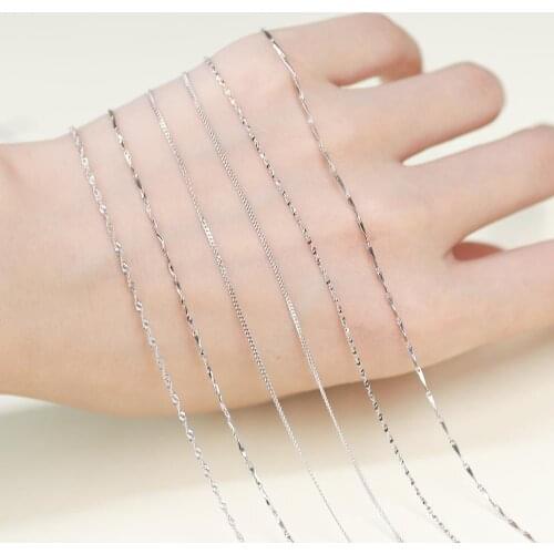 Classic Basic Chain Lobster Clasp Adjustable Necklace Chain Fashion Jewelry