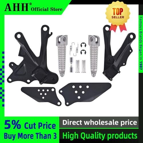 AHH Front Foot Rests Pedal Bracket Assembly Kit For Kawasaki ZX-10R 636 2006 2007 2008 2009 2010 ZX10R 06-10 Motorcycle Parts