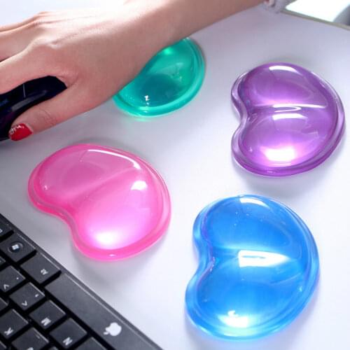 Fashion Silicone Heart-shaped Wrist Pad Computer Mouse Hand Wrist Rests Support Cushion Pad Mouse Pad for Office Work