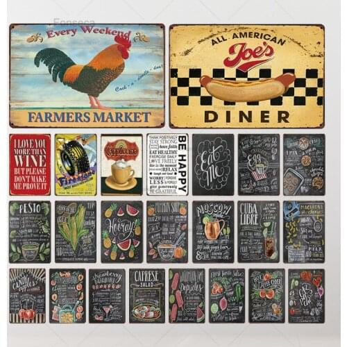 Martini Mojito Cocktail Poster Metal Tin Sign Vintage Restaurant Kitchen Irish Pub Bar Man Cave Decoration Art Wall Stickers