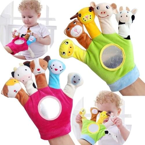 Cute baby hand puppet toy cartoon Animal speaking story toys infant toddler boy girl toys bebe Early educational toy