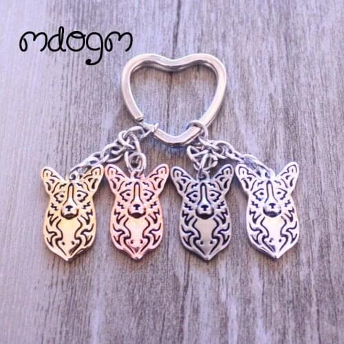 Cute Welsh Corgi Dog Animal Gold Silver Plated Metal Pendant Keychain For Bag Car Women Men Girls Boys Love Jewelry K099