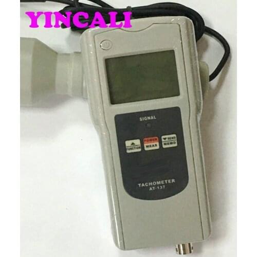 Multifunction Tachometer AT-137PC High Accuracy Intelligent Tachometer RPM Meter Rotative Velocity Surface Speed Frequency Motor
