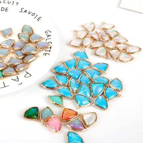 Fashion Various shapes 2pcs/lot Bright Charm Pendant for DIY earring necklace Jewelry Findings Making 2018 New Arrival