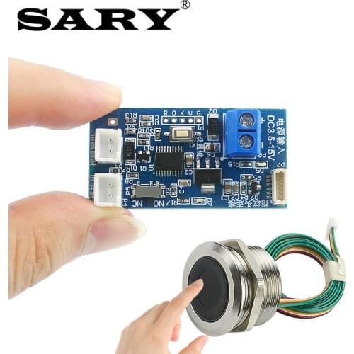SARY Fingerprint recognition module DC3.5v-15v fingerprint access control board DC12V low power electric lock control board