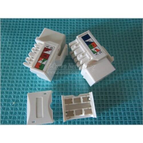 CJ688TGBU For Cat6 Keystone Jack Modular RJ45 Connector network Cable adpter accessories Pass Fluke Test